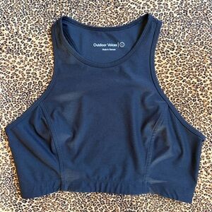 Outdoor Voices Black Racerback Sports Bra Large Crop Tank Activewear Gorpcore